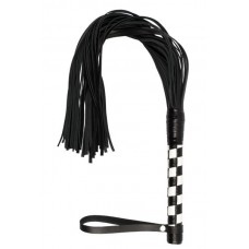 Флогер Premium Leather Flogger, BLACK/WHITE