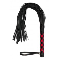 Флогер Premium Leather Flogger, BLACK/RED