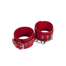 Оковы Leather Restraints Leg Cuffs, RED