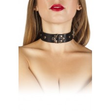 Ошейник Leather Restraints Collar, BLACK