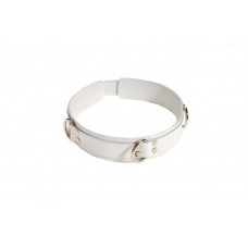 Ошейник Slave leather collar, WHITE