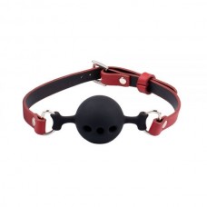 Кляп BDSM-NEW Perfect ball gag silicone, black-red