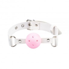 Кляп BDSM-NEW Breathable ball gag plastic, white-pink