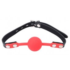 Кляп BDSM-NEW Lover ball gag, silicone,black-red