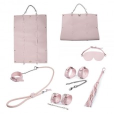 Набор для БДСМ игр BDSM-NEW PVC Bondage Set, pink