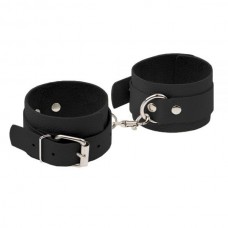 Наручники BDSM-NEW PVC Handcuffs With Chain, black