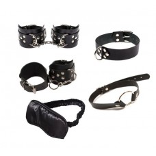 Набор Exxtreme Sex BDSM Leather Set, BLACK